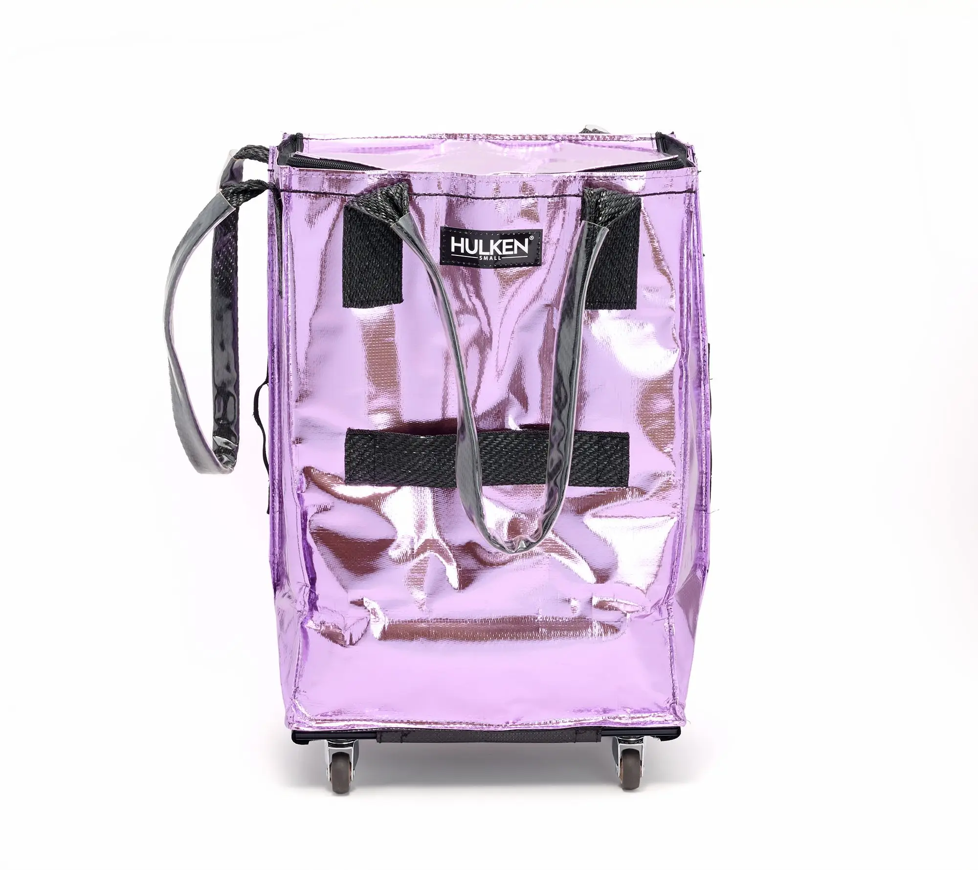 Hulken Small Rolling Tote Bag with Zip Top Closure