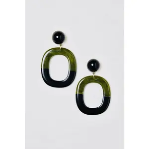 Amber Green-Blue Earrings