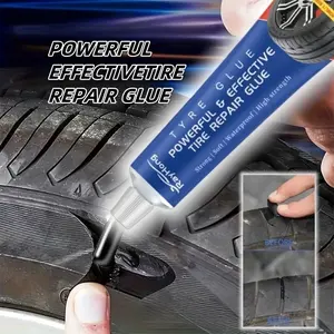 Tire Repair Glue for Motorcycles and Cars, Waterproof Heat-Resistant Rubber Patch Material, Quick Wheel HUB Repair, Suitable for Bikes and Shoes, Tire Repair Tools