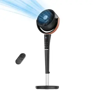 Quiet 20Db Bedroom Pedestal Fan, 15 Speeds & 5 Modes, 120° Oscillation, 12H Timer, 1050CFM Airflow, Adjustable Height 37-45", LED Light, Remote Control Standing Fan for Ultimate Comfort