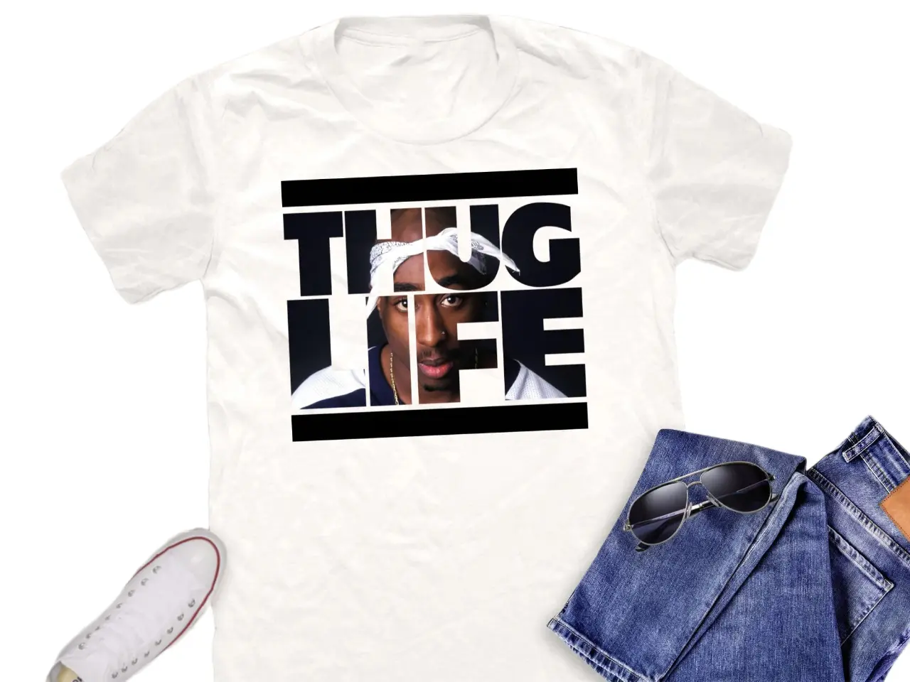 2Pac Thug Life Unisex T-shirt, 2Pac Shirts, Tupac Shakur shirt, Hip Hop T-shirts, Rap Music T-shirts, Music Shirt, Tupac Shirt, Vintage Tupac Shirt Casual Cotton