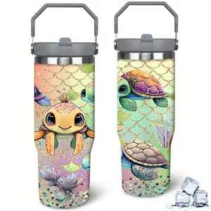 HACOOL SHOP30oz Stainless Steel Slim Tumbler - Double Walled, Vacuum Insulated, Travel Mug for Kids and Birthdays, Complete with Lid and Straw