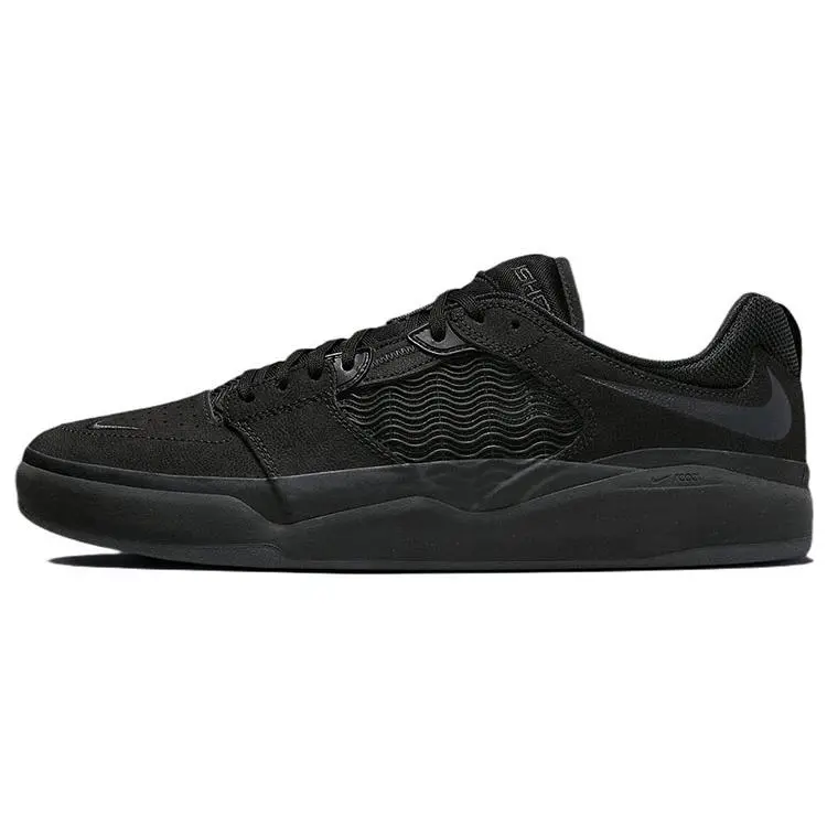 Nike SB Ishod Wair Premium Triple Black Low Top Skate Shoes Unisex DZ5648-001