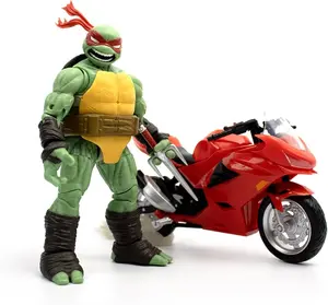 Motorcycle Action Figure Set – Poseable Hero with Bike and Battle Accessories