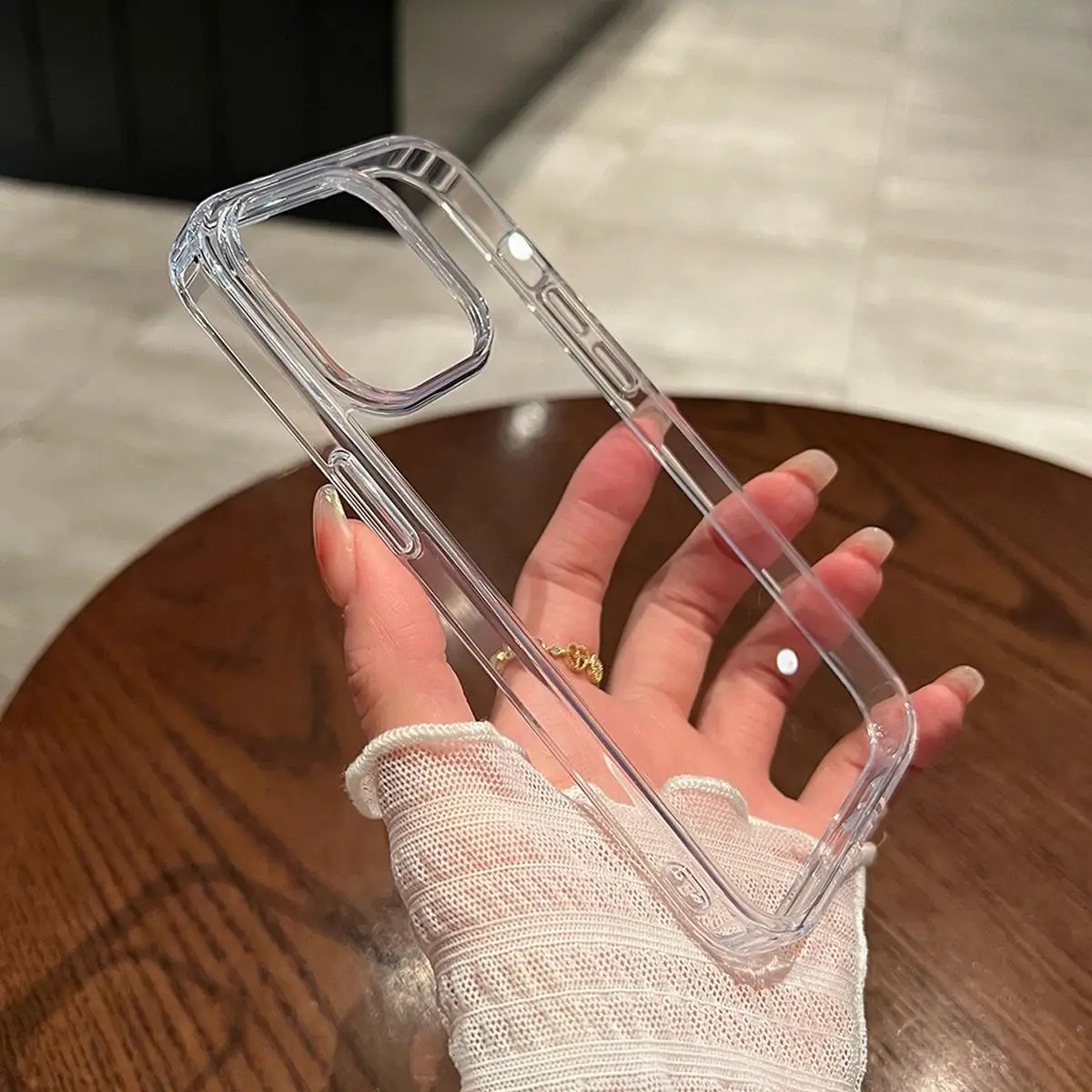 Acrylic Transparent Phone Case for Summer, Minimalistic Decorative Phone Protective Cover, Phone Accessory Compatible With iPhone 7 8 X 11 12 13 14 16