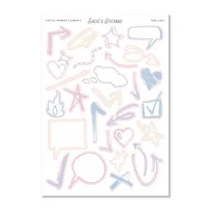 Pastel Marker Elements • Doodles & Drawings