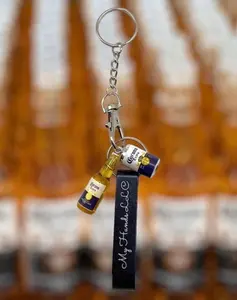 Corona Keychain - Resin & Metal Design, Functional Gift Idea, Unique Keyring Attachment
