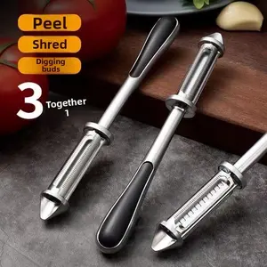 Peeler, multi-functional household kitchen peeler, potato, fruit, and melon peeler, zinc alloy 3-in-1 peeler