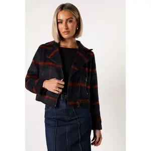 Logan Plaid Jacket - Navy/Teal
