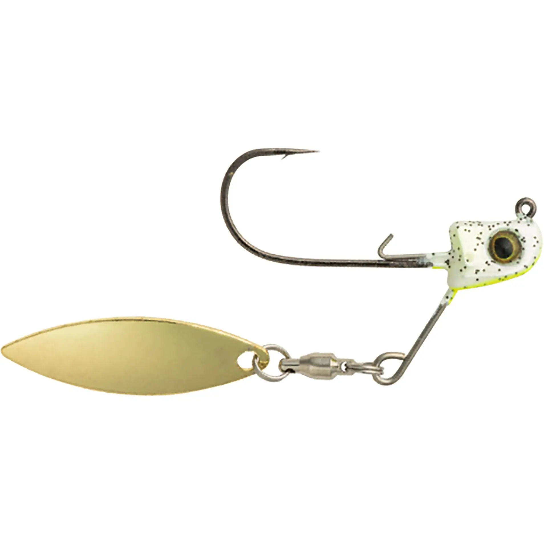 Finesse Underspin Fishing Jigs with Lifelike 3D Eyes and Custom Head - Stainless Steel Ball Bearing Swivel, Forward Line Tie Placement for Optimal Horizontal Swimming Action and Secure Hookups, 3 Weights for Great Lakes Anglers, Custom Head Design