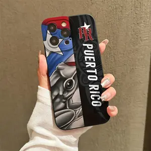 Puerto Rico Pattern Phone Case, 1 Count Phone Protective Cover, Shockproof Phone Cases Compatible with iPhone  17 Pro Max Plus Air/16/15/14/13/12/11 Pro Max