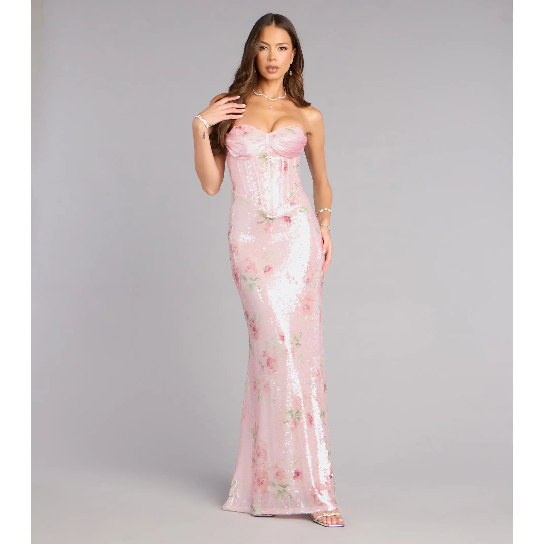 open lace back dress Mint Green Rhinestone Prom Dress with Sheer Corset & Slit  SS222   Viniodress