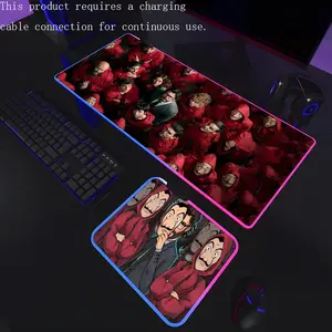 La casa de papel  Mouse Pad RGB Rubber Antislip Keyboard Pad 40x90cm  Mousepad Gaming Accessories XXL Office Computer Mat