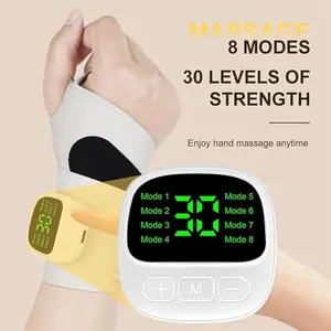 Hand Massager Wrist EMS Pulse Therapy Device for Carpal Tunnel & Arthritis Relief 10 Modes 29 Levels with Microcurrent for Hands & Wrist Portable Therapy Gift for Men Women