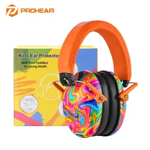 PROHEAR Kids Ear Protection for Ages 3–12, 25dB hearing Noise Reduction Earmuffs for Airplane Travel Sleep Concerts, Adjustable Headband, Cute Multicolor Designs