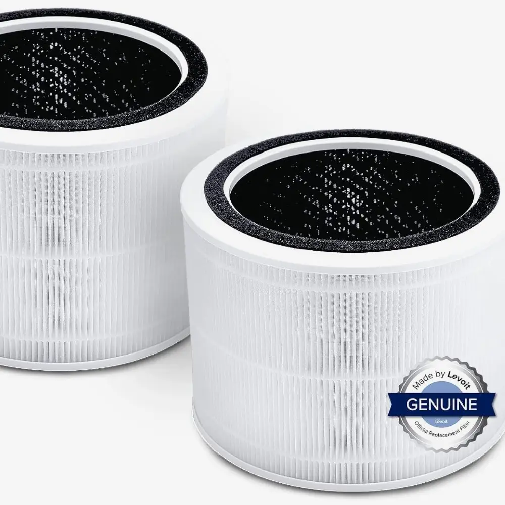 LEVOIT Core 200S Air Purifier Replacement Filter, 3-in-1 Filter, High-Efficiency Activated Carbon, Core 200S-RF, 2 Pack, White