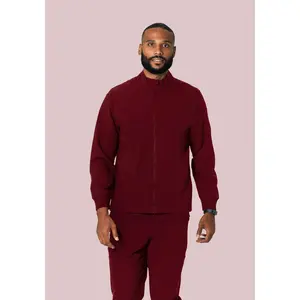 Men's Modern Scrub Jacket Wine