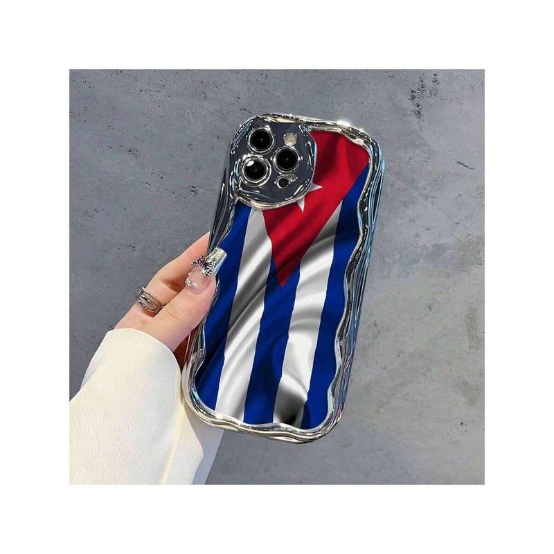 Cuban Flag Mobile Phone Case, Designed With Vibrant Colors And A Star Emblem, Suitable for iPhone17/iPhone17 air/iPhone17 pro/iPhone17 pro max/16 Pro Max/15 Pro Max/14 Pro Max/13 Pro Max/12 Pro Max/11 Pro Max , Compatible With Samsung Galaxy Series A54/A5