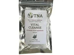 Tav's Natural Antidotes Vital Cleanse Organic Herbal Tea 3 Tea Bags US Made Red Clover Detox Support Traditional Flavor