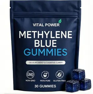 Methylene Blue Gummies, Clean Ingredient Profile, Easy Gummy Format, Vegan Non GMO Formula for Daily Wellness Routine, Vegan Non GMO Formula for Daily Wellness Routine, 30 Gummie