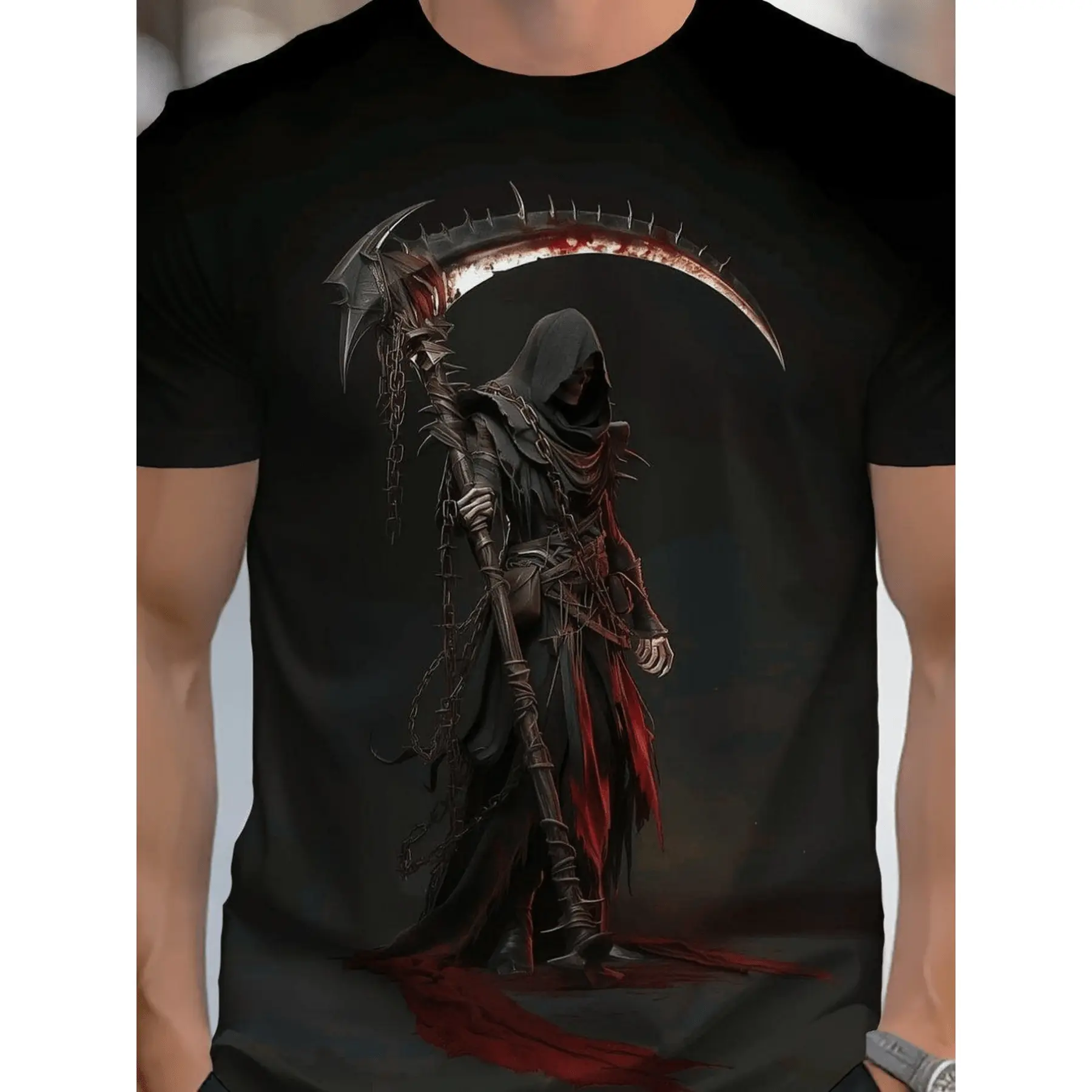 Men's Skull T-Shirt-Stretch and T-Shirts-Machine Washable Local Community Store In Stock Quick-Release Soft Comfort Enjoy Special Discounts for Easter, Halloween, Thanksgiving, Etc