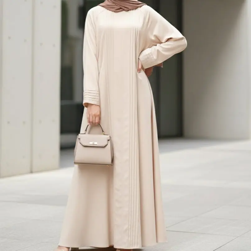 Serene Pleated Georgette Abaya Loose Full-Length Modest Style (MA254) -  TikTok Shop