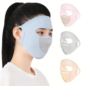 Summer Sunscreen Mask Face Cover Outdoor Cycling Sun Protection Full Face Mask Women Girls Hanging Ear Mask-