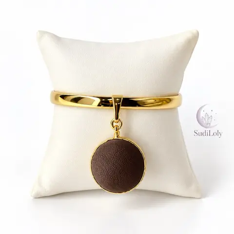 Ojo de Buey Amulet Unisex Everyday Protection Charm, 6mm Gold Laminated Good Luck & Energy Symbol, Attracts Positive Energy, Elegant Lightweight Pendant