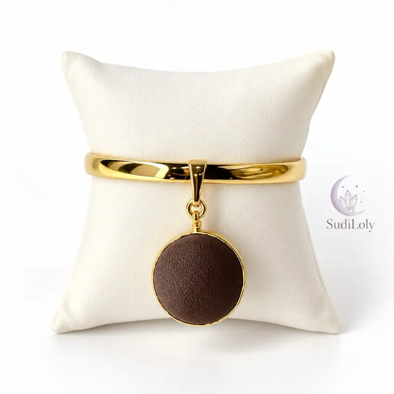 Ojo de Buey Amulet Unisex Everyday Protection Charm, 6mm Gold Laminated Good Luck & Energy Symbol, Attracts Positive Energy, Elegant Lightweight Pendant