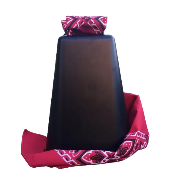 Bessie Bell Cowbell with Bandanna :: Black XXL 7-3/4"