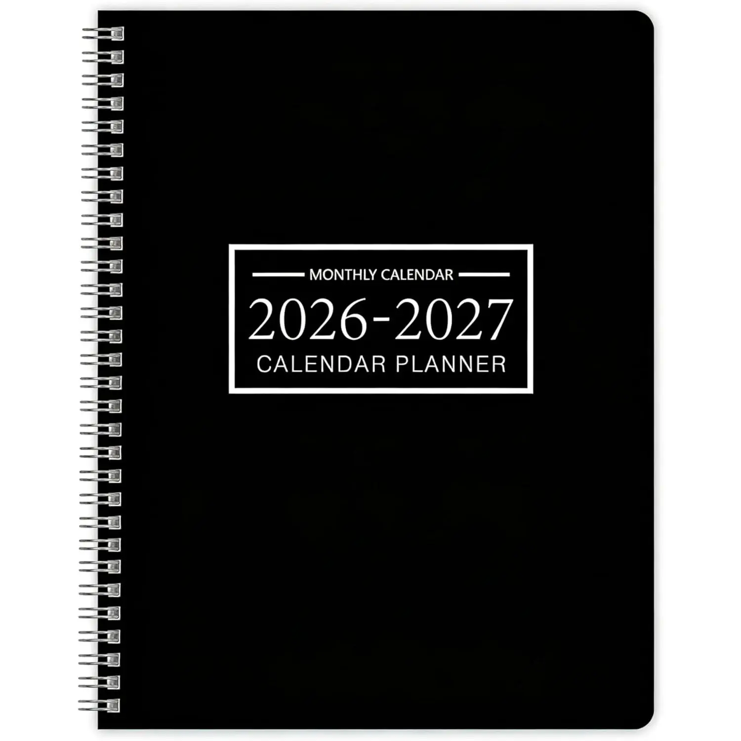 Monthly Planner 2026-2027, 2026 Calendar 24 Months Planner, Jan 2026 - Dec 2027, 8.6" x 11", Academic Calendar Hard PVC Cover with Spiral Bound, Perfect for School & Office for Women & Men