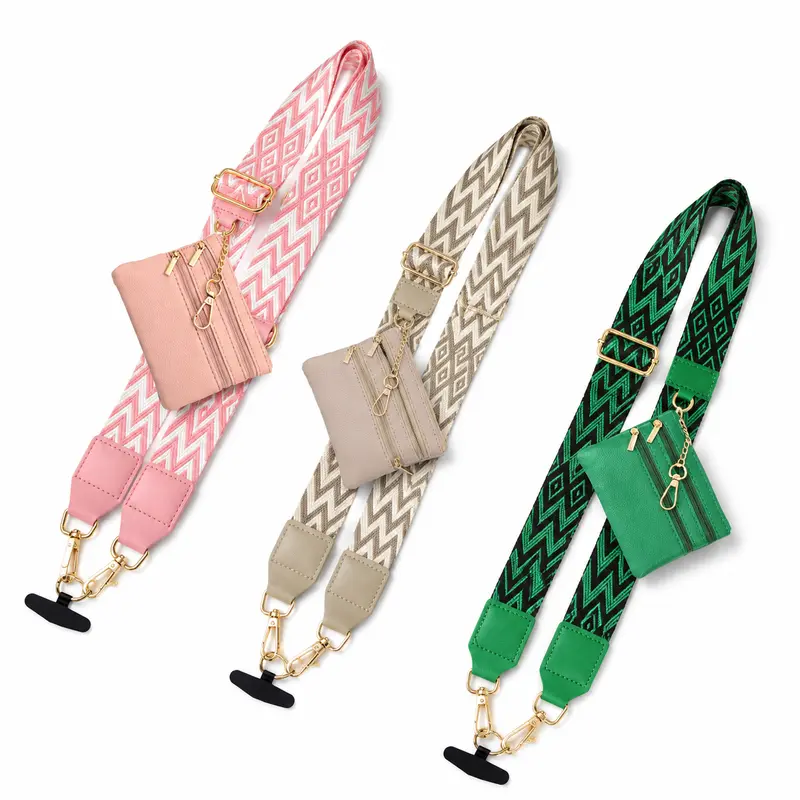 Phone Crossbody Lanyard with Zipper Wallet Pouch - Adjustable Hands-Free Strap, Phone Accessory Gift for Mom Women