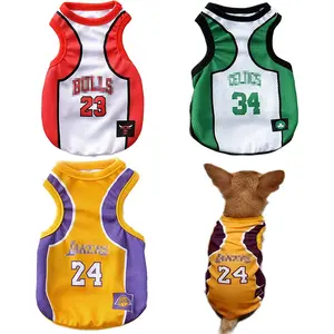 3Pack Dog Clothes for Small Dog Girl Puppy, Chihuahua Yorkies Bulldog Clothes for Medium Dogs Boy Basketball Jersey Pet Outfits Shirt Apparel Accessories,S