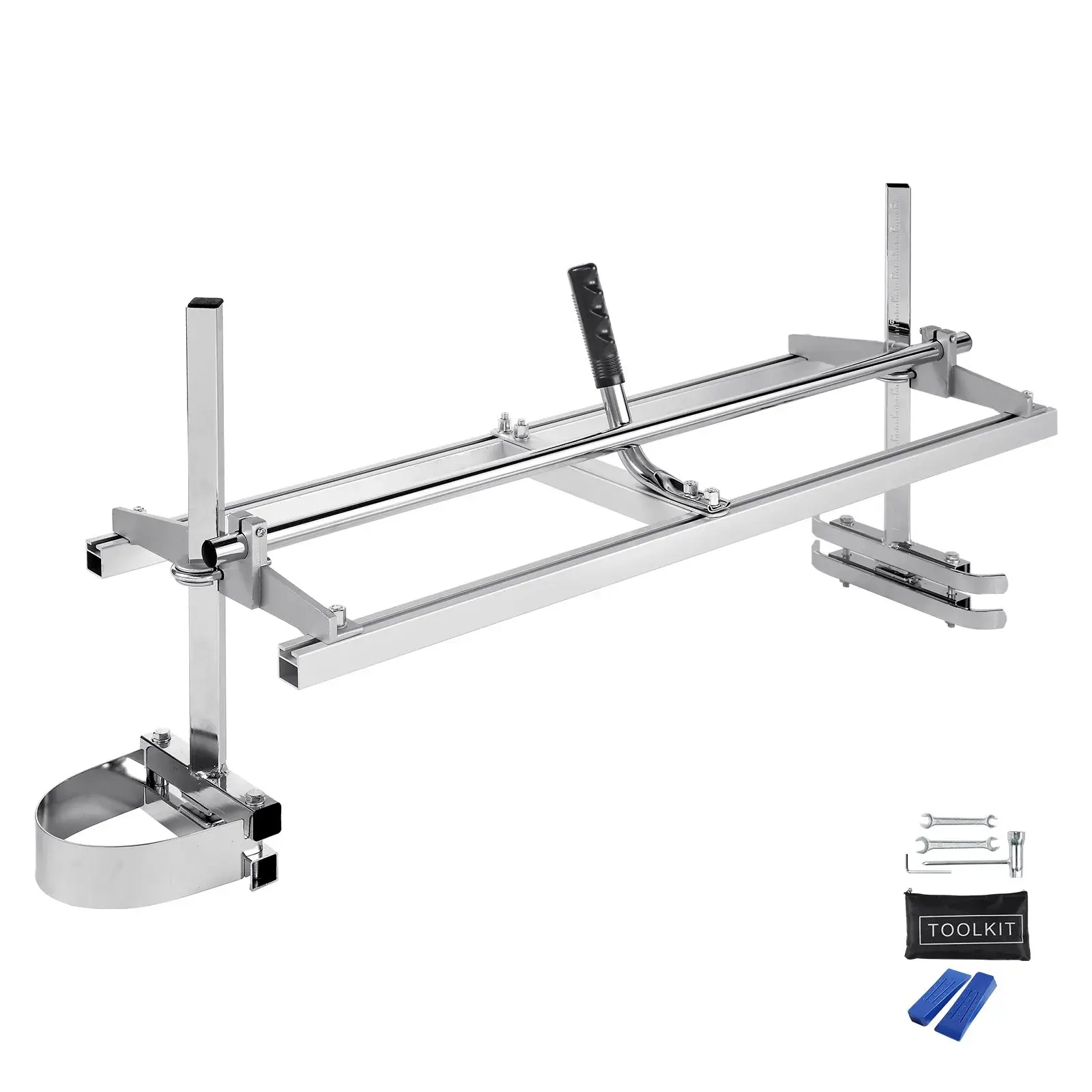 14"-48" Guide Bar Chainsaw Mill - Portable Galvanized Steel Planking Mill (0.2"-11.81" Cutting Thickness) for Builders & Woodworkers
