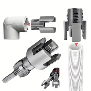 Pipe Thread Repair Tool, Internal Thread Restorer Damaged Thread Repair Bit, Heavy Duty Steel Water Pipe Thread Fixer for Plumbing Repair, Elbows & Pipe Fittings