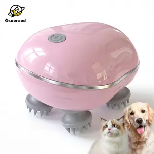 Geoorood Pet Head Electric Massager: lmitate Human Fingers for Cats & Dogs, Massager Brush Relieve Anxiety, Pet interactive massage machine Toy ,  Grooming Supplies