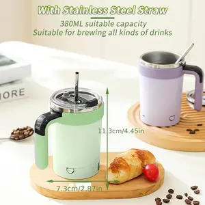 Smart temperature measuring magnetic automatic stirring cup, electric portable coffee cup, milkshake cup, fitness thermos, Thermal Flask