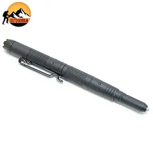 6" Defender Xtreme Black Aluminum Utility Pen with Built-In Light