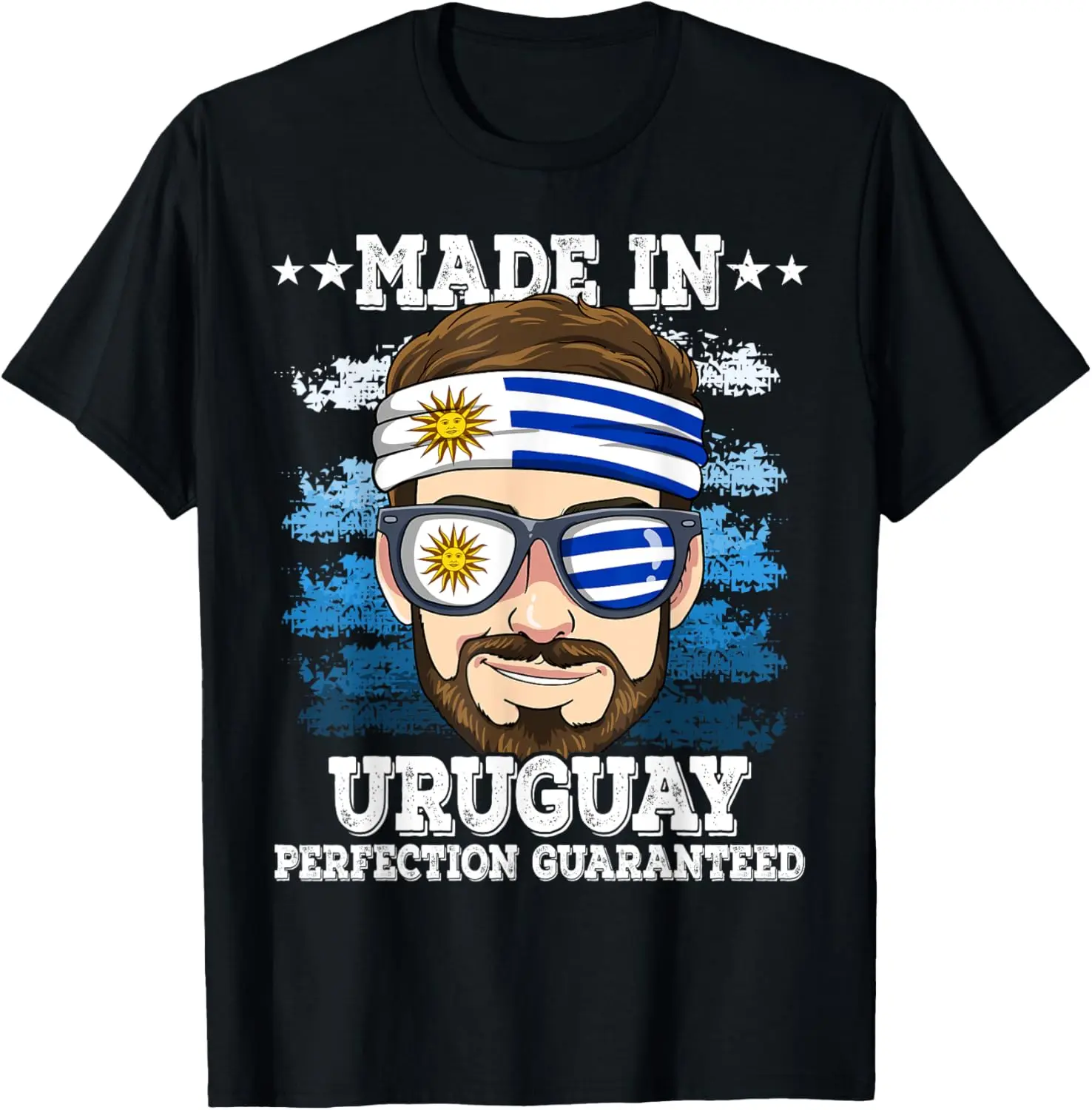 Women's Uruguay Graphic T-Shirt, Casual Vintage Distressed 100% Cotton Short Sleeve Round Neck Top