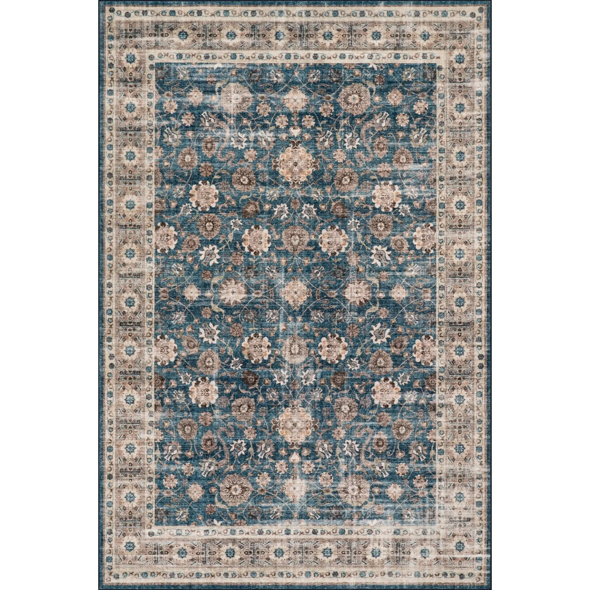 Nuloom Aisling Bordered Traditional Washable Area Rug