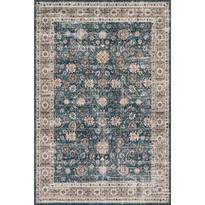 Nuloom Aisling Bordered Traditional Washable Area Rug