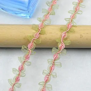 5meters/16.4ft New Lace Trim Fabric Supplies, Mesh Ribbon for Clothing, Tablecloths, Pajamas, Bath Curtains, Ethnic Fashion Accessories, Dainty Lace Floral