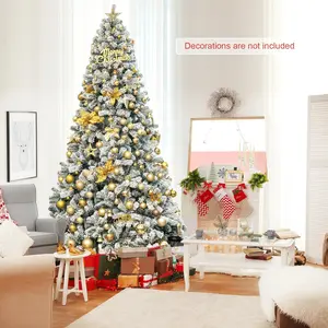 9-Foot Premium Unlit Snow Flocked Artificial Christmas Tree