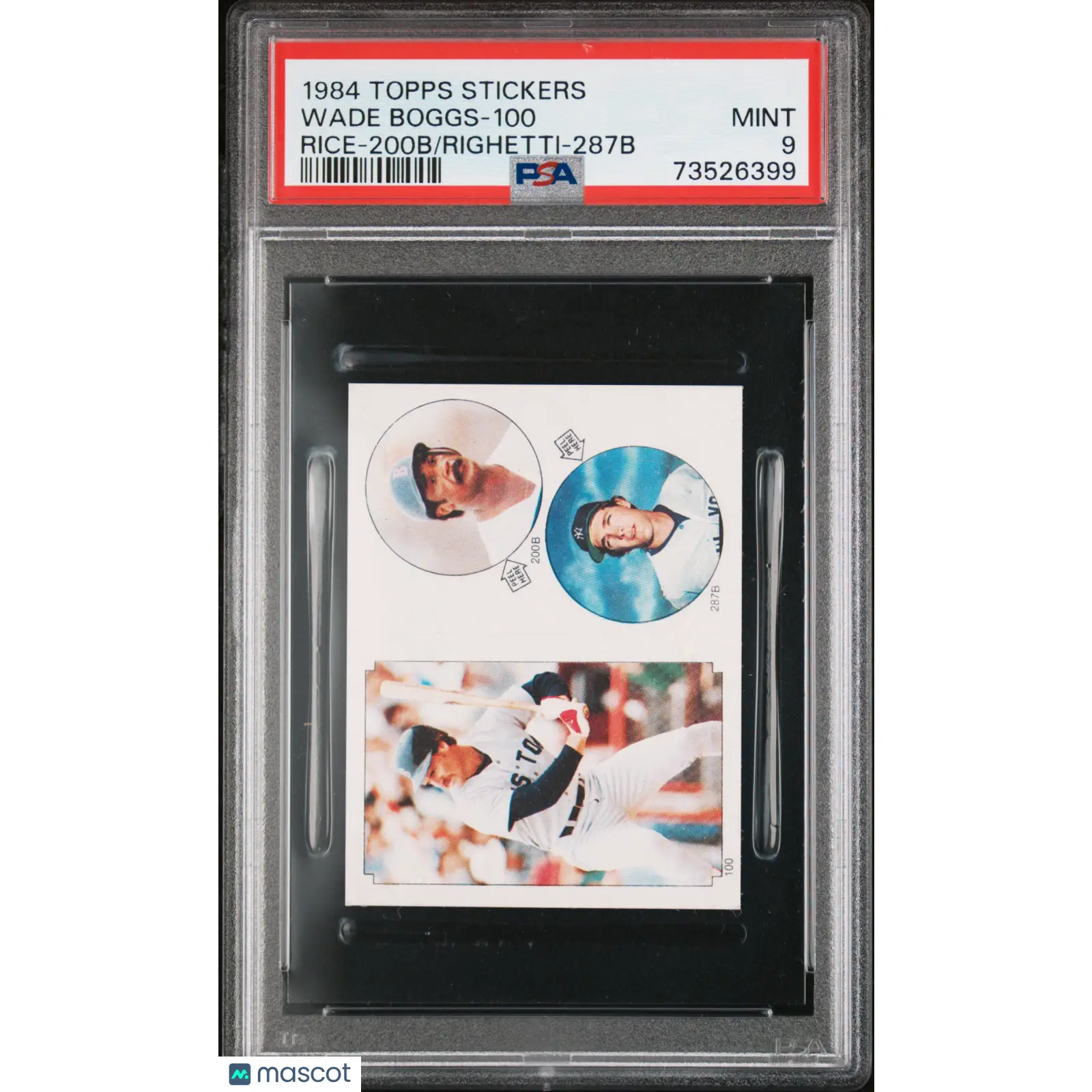 Wade Boggs-100 PSA 1984 Topps Stickers Baseball 9 73526399