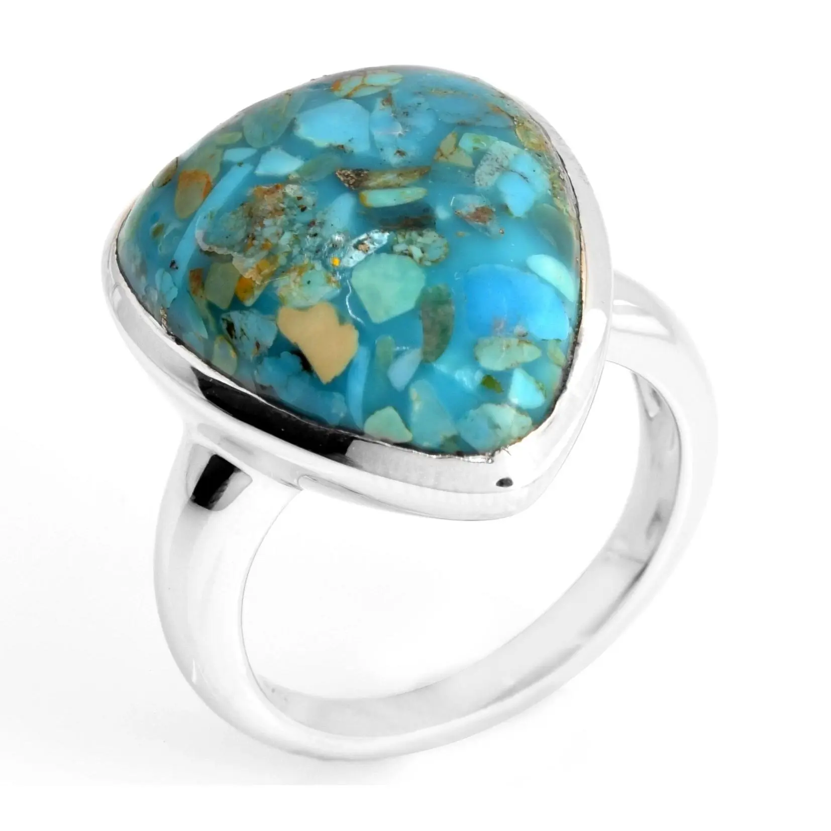 Affinity Gems Blue Composite Turquoise Ring, Sterling Silver