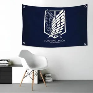 Hot Anime Scouts Regiment Collection Flags Custom Camping Outdoor Garden room Bedroom Decor Party Backdrops Wall Art Family Gifts Wall Tapestries Tapestry Wall Hanging