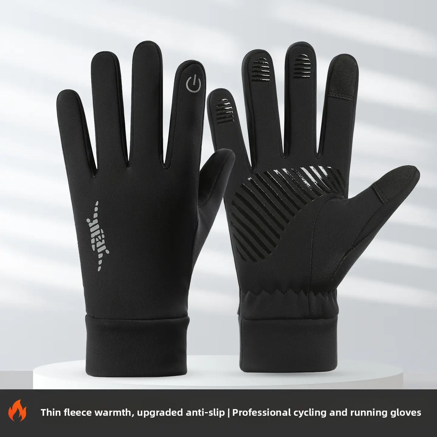 Autumn and winter cycling gloves men's outdoor running sports windproof waterproof fleece touch screen ski warm gloves wholesale