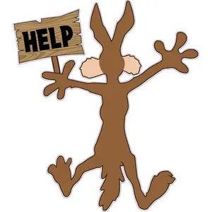 Coyote Splat Colored Decal