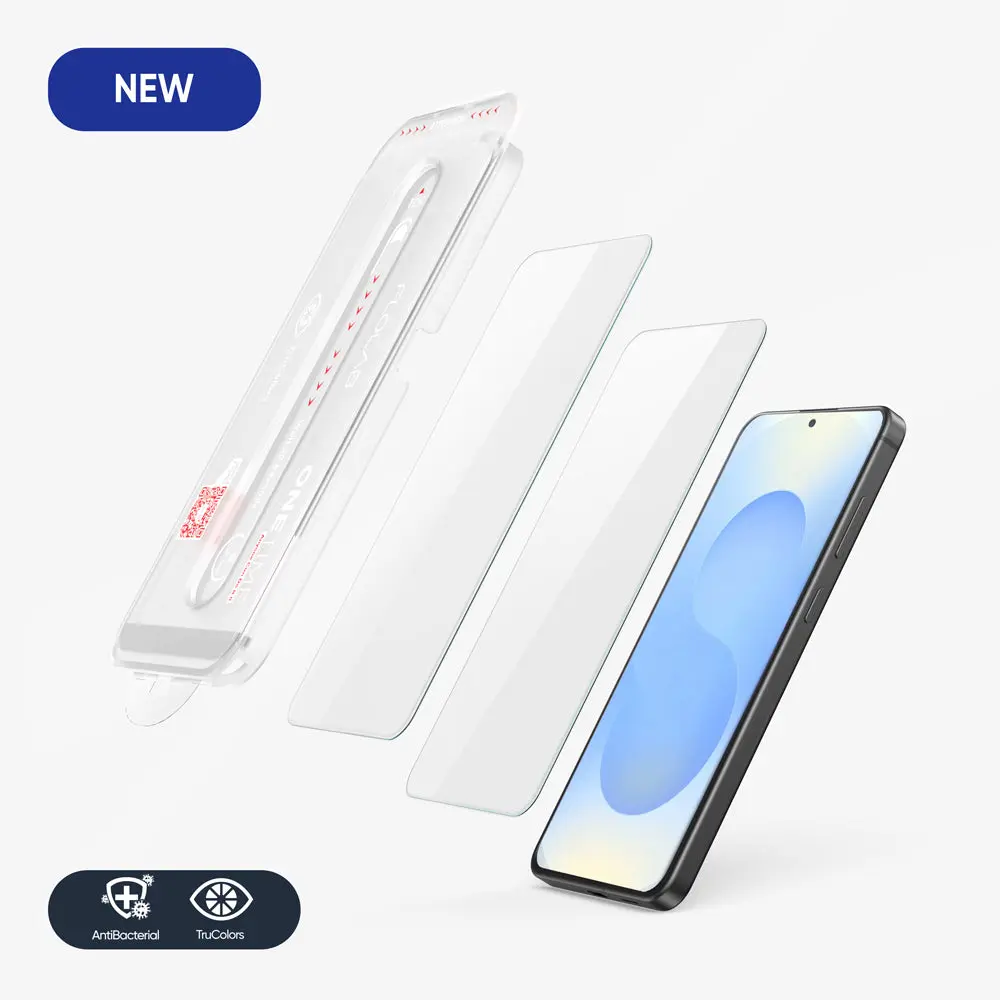 FLOLAB ONETIME NanoArmour 2-Pack Ultra Clear Screen Protector – Samsung Galaxy S25 (Compatible with S24)