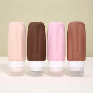 4-Pack Travel Bottles, Tsa Certified 3oz Leak-Proof Durable Silicone Containers, Ideal for Shampoo, Conditioner & Cosmetic Storage, Easy Squeeze, Portable Compact Essentials